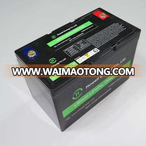 OEM 2years warranty Deep Cycle Life Rechargeable Battery 12v 100Ah Lifepo4 Battery Pack For Solar Power Storage System